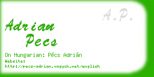 adrian pecs business card